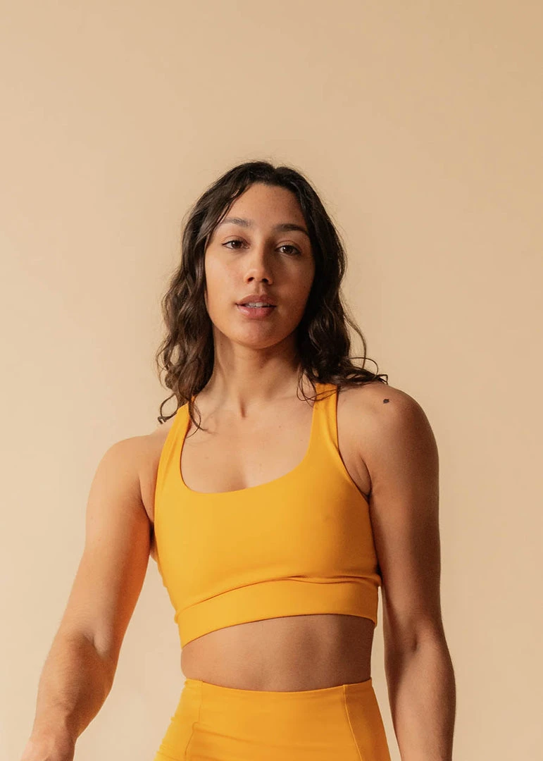 Girlfriend Collective Paloma Bra- Golden Glow Studio Lover 1 Girlfriend Collective Paloma Bra- Golden Glow Studio Lover