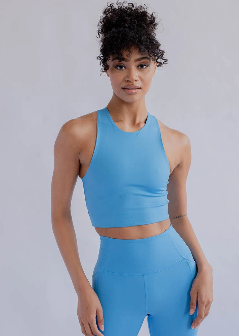 Girlfriend Collective Dylan Tank Bra- Haze 1 Girlfriend Collective Dylan Tank Bra- Haze