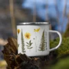 Butterfly & Toadstool Pressed Fern Enamel Camp Mug
