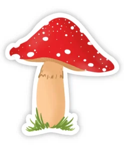 Big Moods Home Page Red Mushroom Weatherproof Sticker