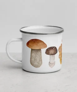 Butterfly & Toadstool Camping Gear Mushroom Enamel Camp Mug