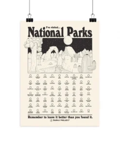 Parks Project Adventure Responsibly National Parks Fill In Poster