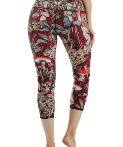 Yoga Democracy Studio Lover Fun Gal Printed Yoga Crop Leggings
