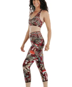 Yoga Democracy Studio Lover Fun Gal Mystique Shroom Printed Bra