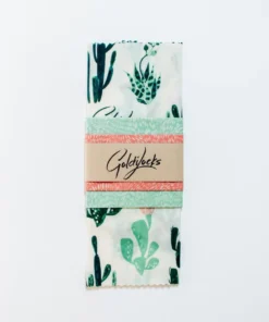 Goldilocks Camping Gear Beeswax Food Wraps: Cacti Set Of 3