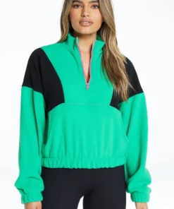 YEAR OF OURS Mammoth Cropped Half Zip Fleece