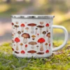 Butterfly & Toadstool Toadstool Mushroom Enamel Camp Mug Camping Gear