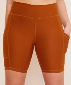 Wolven Hiking Bottoms Turmeric Pocket Bike Short