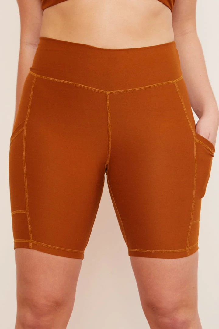 Wolven Hiking Bottoms Turmeric Pocket Bike Short 1 Wolven Hiking Bottoms Turmeric Pocket Bike Short
