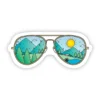 Big Moods Mountains With Sunglasses Hiking & Camping Sticker