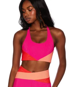 Beach Riot Norah Top Magenta Coral