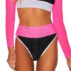 Beach Riot Home Page Emmy Bottom- Black Pink Colorblock
